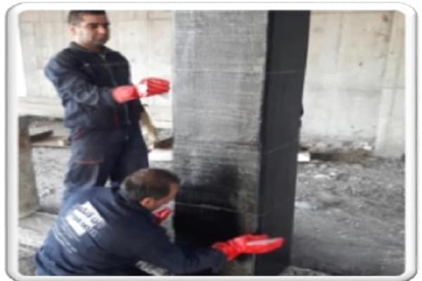 مقاوم سازی ستونهای اتاق کنترل شرکت صنایع فولاد خوزستان